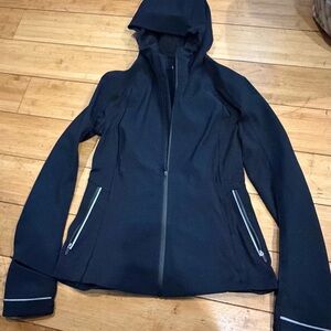 lululemon athletica Black Hooded Zip Utility Jacket